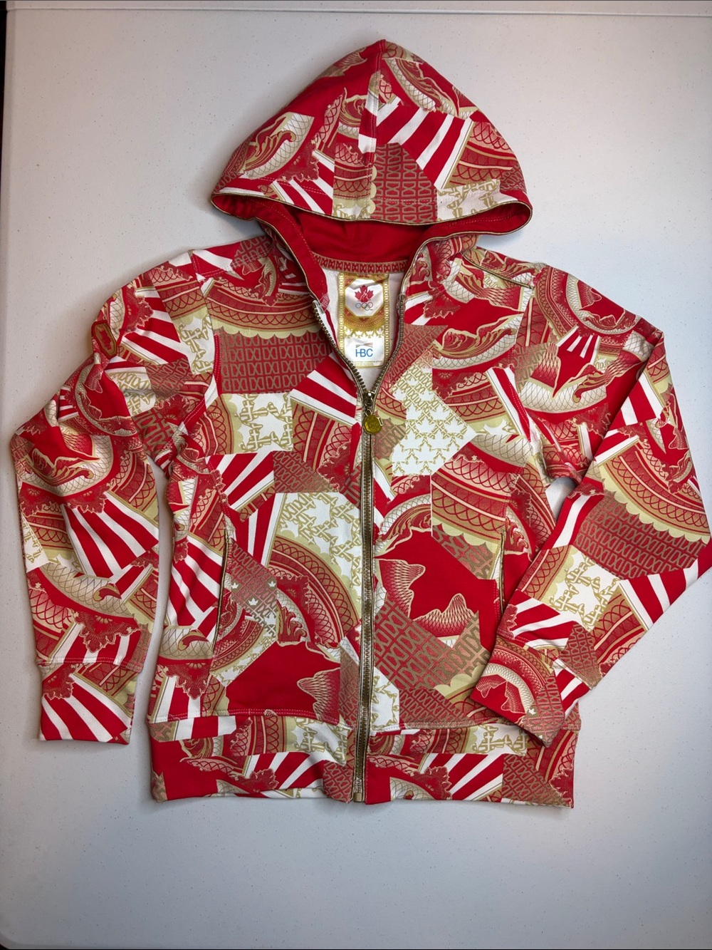 HBC Team Canada 2008 Beijing Olympics Full-Zip Hoodie Girls 10/12